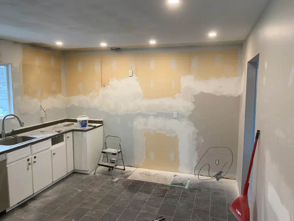 Old kitchen drywall repair